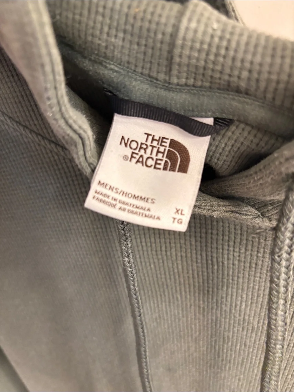 The North Face Olive Green Waffle Knit Hoodie